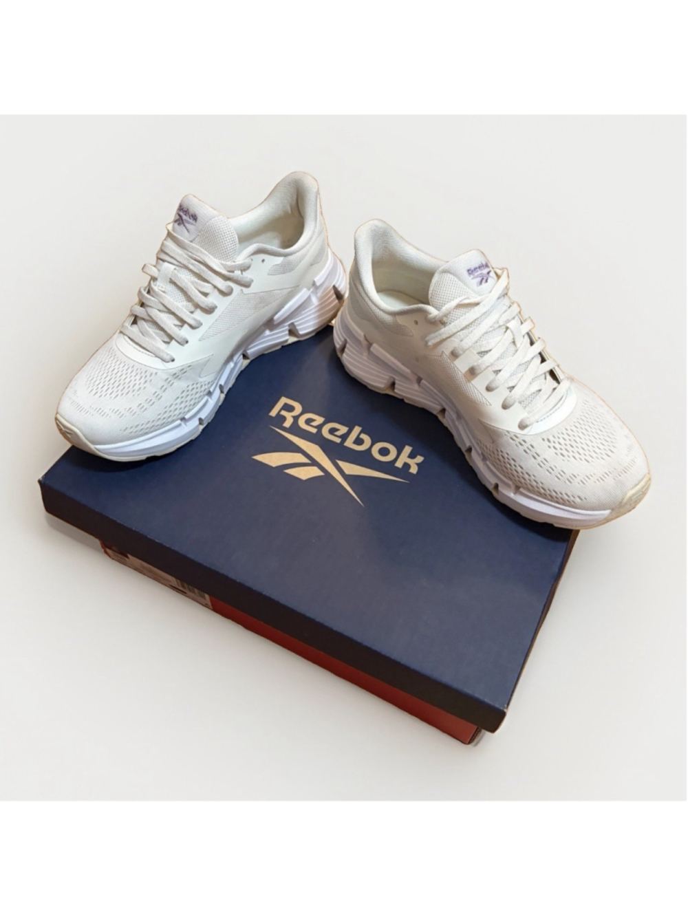 Reebok Zig Dynamica Running Shoes Chalk/Purple - Size 8